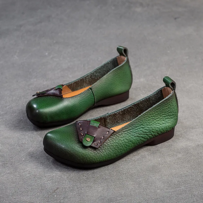 Women Casual Soft Leather Flats Shoes