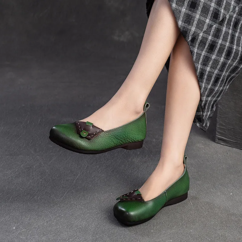 Women Casual Soft Leather Flats Shoes