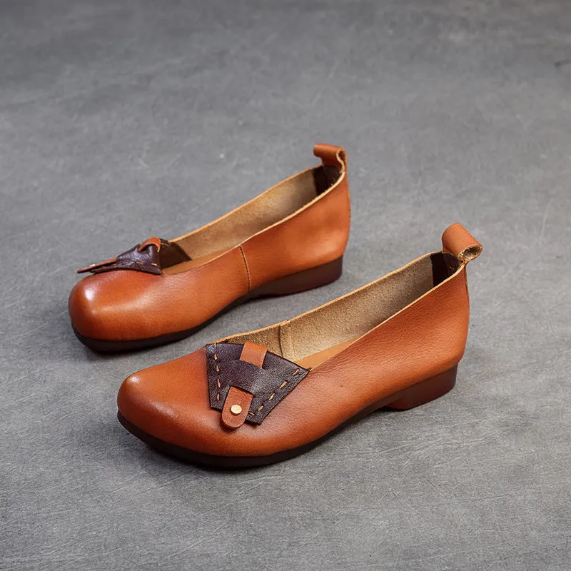 Women Casual Soft Leather Flats Shoes
