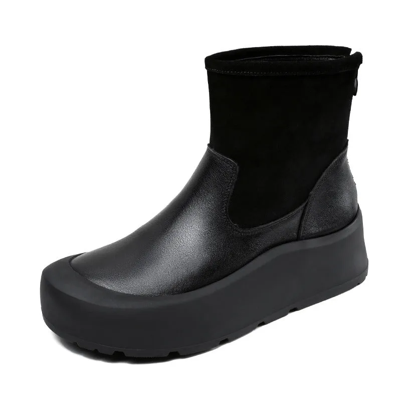 Women Handmade Vintage Leather Casual Ankle Boots