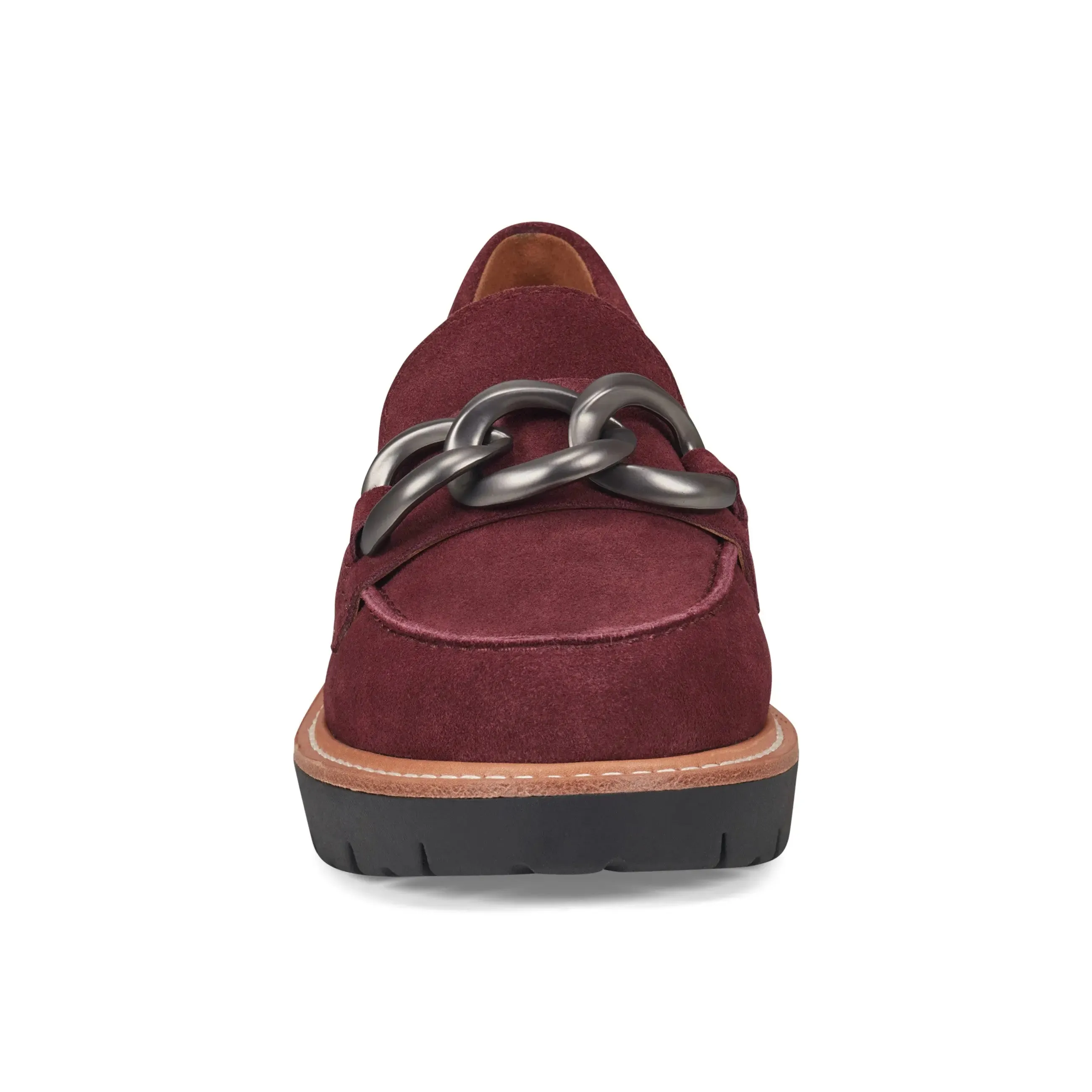 Zalor Round Toe Lug Sole Casual Slip-on Loafers